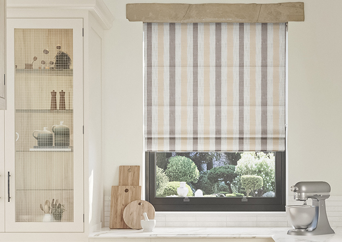 Abilene Stripe, Dustbowl - Motorised Roman Blind - Image 3